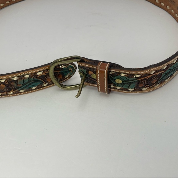 42 inch Top Grain Leather Tooled Belt with “Jim” on belt - Picture 4 of 9